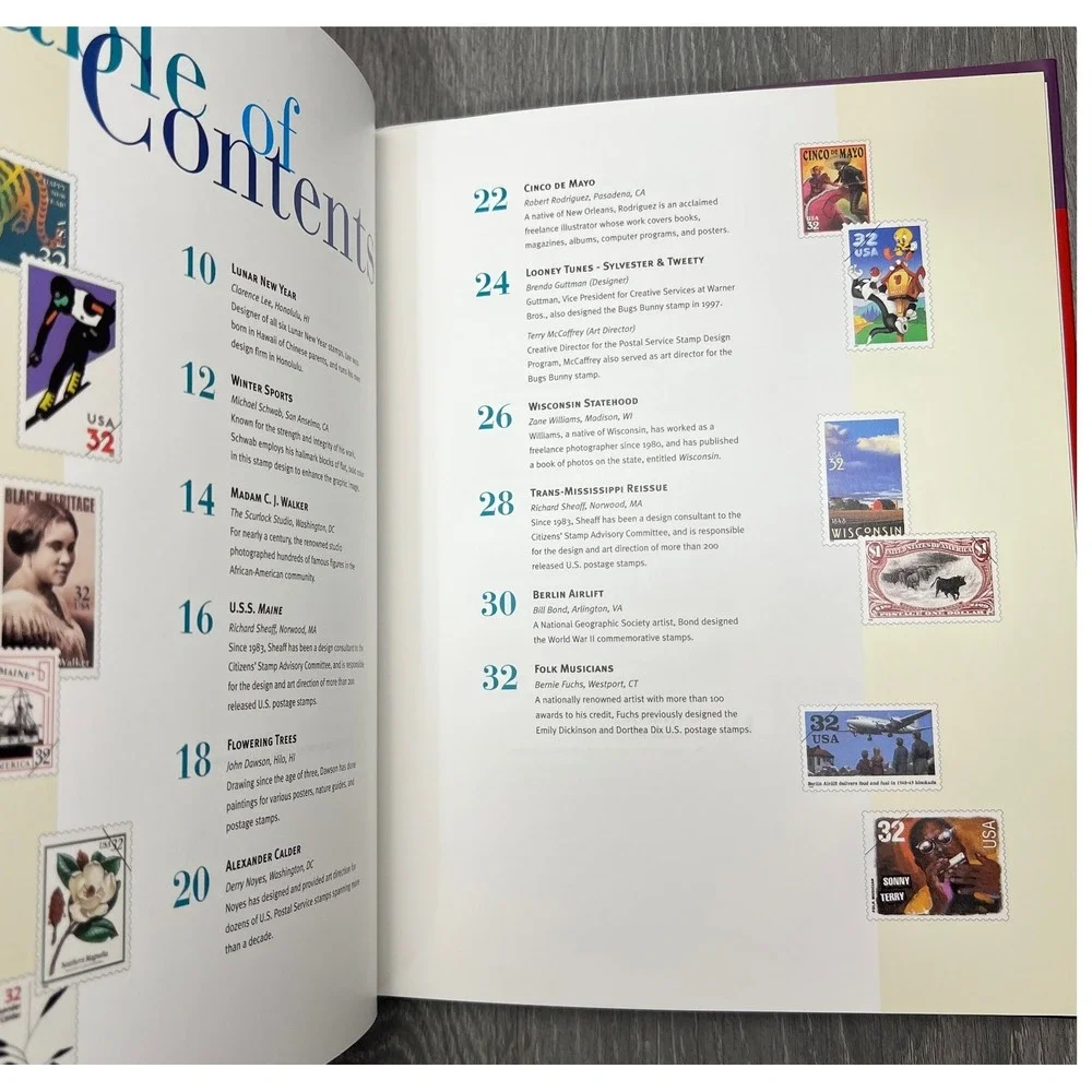 1998 Stamp Yearbook USPS Commemorative Collection Hardcover Book with Stamps